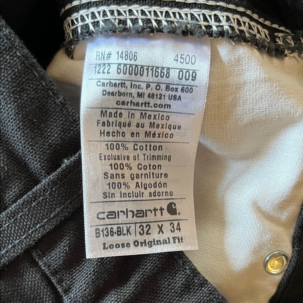 NWT Carhartt Men's Dark Cargo Pants NEVER WORN - Picture 3 of 3